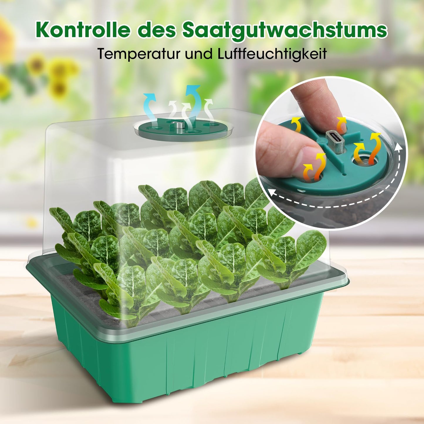 Iekštelpu siltumnīca, 5 daļu mini siltumnīcu audzēšanas komplekts ar gaismu, regulējamu spilgtumu iekštelpu siltumnīcu audzēšanas kaste, kas ir ideāli piemērota augu audzēšanai, atkārtoti lietojama audzēšanas siltumnīca