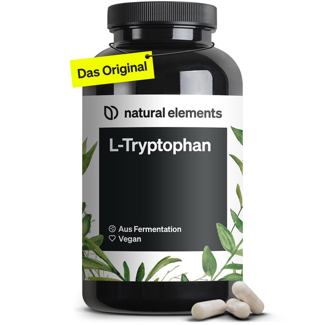 L-triptofāns - augsta deva ar 500 mg vienā kapsulā - 240 vegānas kapsulas - 8 mēnešu krājumi - No augu fermentācijas - Laboratorijā pārbaudīts, bez nevēlamām piedevām, vegāns