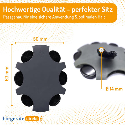 DIREKT ProWax MiniFit ausu sēra filtrs - filtrs Oticon dzirdes aparātiem - aizsargā pret mitrumu un ausu sēru - 1,4 mm diametrs - 30 gabali - 5 iepakojumā - melns