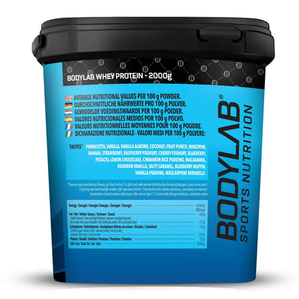 Bodylab24 sūkalu proteīna pulveris, vaniļa, 2kg