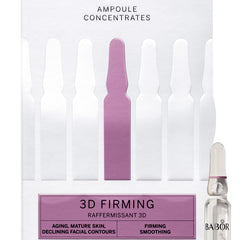 BABOR 3D nostiprinoša, pretnovecošanās seruma ampulas sejai, ar hialuronskābi lielākam tvirtumam, vegāniska formula, ampulu koncentrāti, 7 x 2 ml atsvaidzinoša