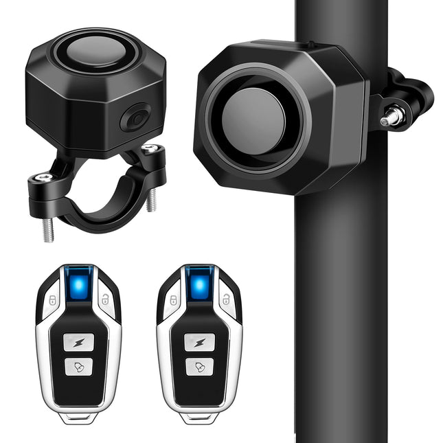 Velosipēda signalizācijas sistēma, 2 pāri velosipēdu signalizācijas sistēmu ar tālvadības pulti, USB uzlādējama velosipēda signalizācija, ar kustības sensoru, ūdensizturīga, motorolleram MTB Ebike E motorolleram