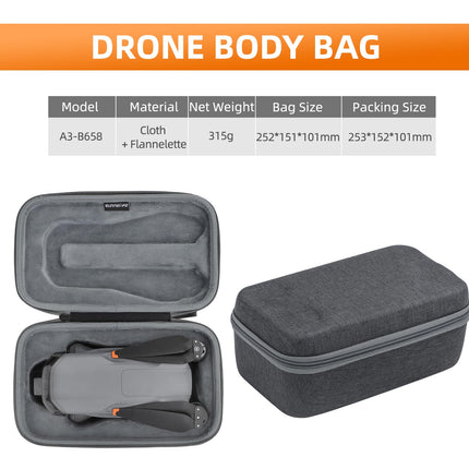 MotuTech aizsargvāciņš DJI Air 3 dronam un RC-N2 tālvadības pults somai, aizsargvāciņš, pārnēsājama uzglabāšanas soma, transportēšanas kaste (DJI Air 3 dronam + RC-N2 tālvadības pultij)