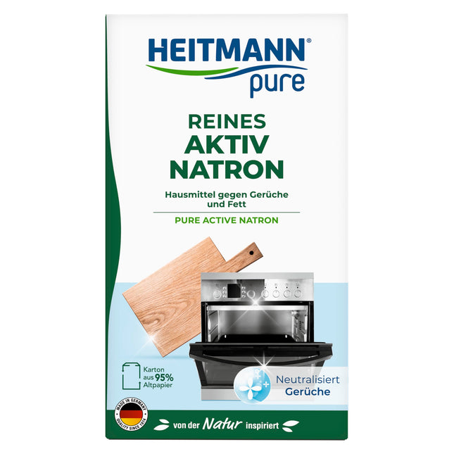 HEITMANN tīrā aktīvā cepamā soda | Uzticami noņem taukus, smakas un traipus visā mājā | 450 g