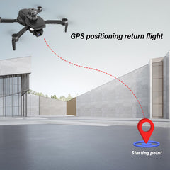 BuyWeek drons ar 4K kameru, L500 Pro MAX GPS mini drons, 360 grādu šķēršļu novēršanas bezkontaktu 4K HD aerofotogrāfijas RC kvadrokopters iesācējiem