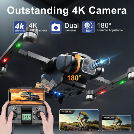 OBEST GPS drons ar 4K kameru, automātiska atgriešanās, sekojiet man, optiskā plūsma, bezsuku motora droni, 36 minūšu ilgs lidojuma laiks, 360° šķēršļu novēršana, 5G WIFI FPV pārraides drons iesācējiem un pieaugušajiem