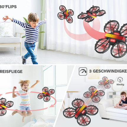 Mini drons ar kameru HD 720P bērniem, RC drona kvadrokopters ar FPV WiFi pārraidi, 2 baterijām, augstuma noturēšanu, žestu vadību, lidojuma trajektoriju un 3D apgriežamu rotaļlietu dāvanas zēniem un meitenēm iesācējiem