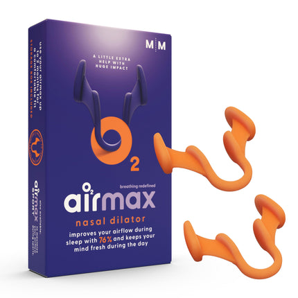 Airmax deguna dilatators | Par 76,1 % vairāk gaisa | Elpo labāk, guli labāk | Krākšanas apturētājs | 2 gabalu vidēja (M) izmēra iepakojums 4 mēnešiem | Nazālais dilatators brīvai elpošanai caur degunu