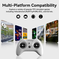 BETAFPV Cetus X FPV komplekts ar Cetus FC, pozīcijas noturēšanas funkcija/3 lidojuma režīmi ar TX/DVR brillēm FPV iesācēju lidojumiem telpās un ārā, FPV simulators/DVR ierakstīšana/BETAFPV konfiguratora atbalsts, 2S RTF komplekts