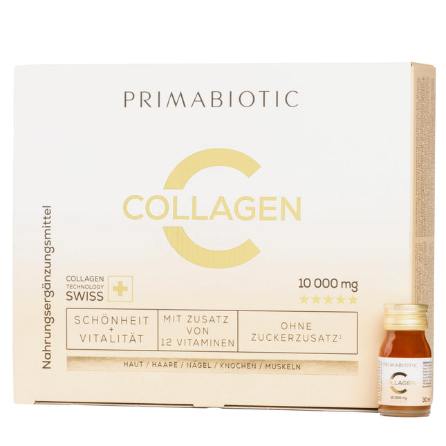 Primabiotic Collagen - kolagēna iepakojums 30 pudeles 30 ml - augsts kolagēna saturs [10 000 mg] - hidrolizēts - augstas kvalitātes - 900 ml - absorbcija 95% (30)