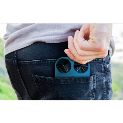 AIR NEO by AirSelfie — kabatas izmēra gaisa kamera ar automātisko lidojuma funkciju, mini drons brīvroku fotoattēliem un video uzņemšanai, 12 MP kamera augstas izšķirtspējas fotoattēliem un 2K video, zilā krāsā