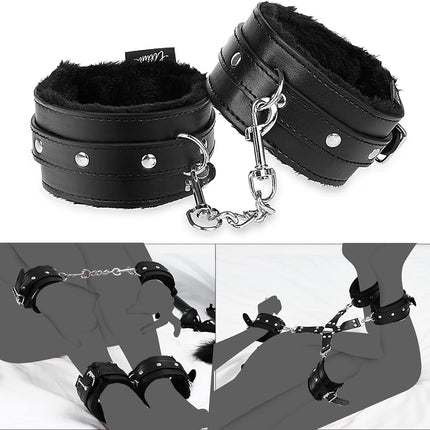 Utimi Bondage Set SM Bondage Set ar 11 daļām Bondage Restraint Set SM Seksa rotaļlietas mīļotājiem, melnas