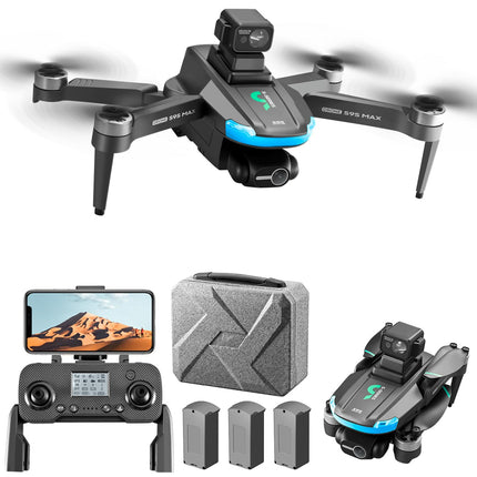 GPS drons ar 4k kameru, 2km liela darbības rādiusa 5G FPV attēla pārraide, 75 minūšu lidojuma laiks, zem 249g, vizuālā izsekošana/aktīva šķēršļu apiešana, mini kameras drons iesācējiem, pieaugušajiem un profesionāļiem (S9S)