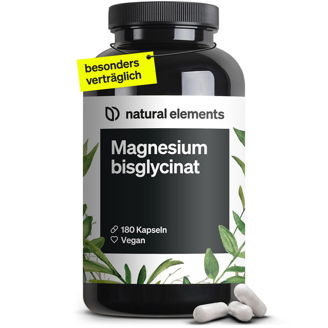 Magnija bisglicināts - Premium: Helatēts magnijs - 180 kapsulas - 300 mg elementārā magnija dienā - Laboratorijā pārbaudīts, vegāns, augsta deva