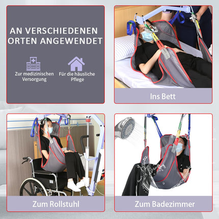 EZ Assistive Universal Full Body Patient Lift Sling, Lift Medical Sling für Bett Positionierung und Baden Assist Aids, Transfer Sling für Ältere, Bariatric,Behindert, Bettlägerig,(Groß)