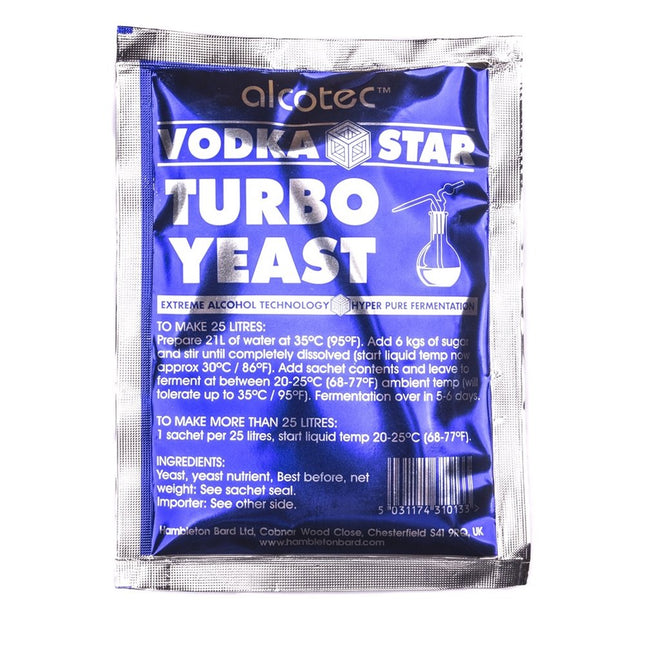 Turbo raugs VODKA STAR – Alcotec Turbo raugs degvīns raugs degvīns destilācija fermentācija raugs degvīns hooch spirts spirta mērītājs …