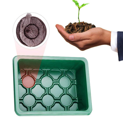 Iekštelpu siltumnīcas pavairošanas iekārta, 12 iepakojumu 144 šūnu siltumnīcas pavairošanas paplāte, stādu sākuma paplātes paplātes, siltumnīca ar regulējamiem kupola vākiem augu sēklu stādu audzēšanai