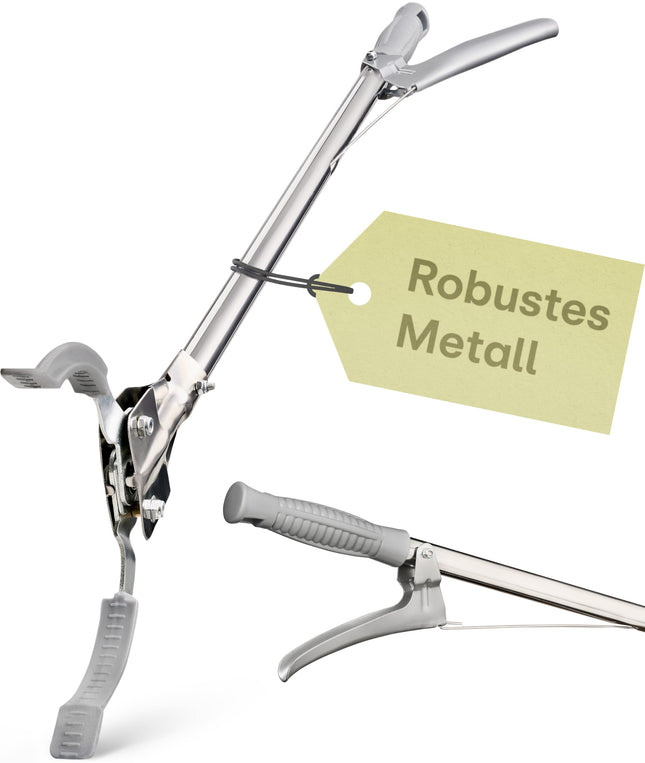 Praknu metāla atkritumu knaibles - Stabils un izturīgs atkritumu satvērējs 95 cm - Ideāli piemērots mājām un dārzam - Ergonomisks rokturis - Nav nepieciešams noliekties