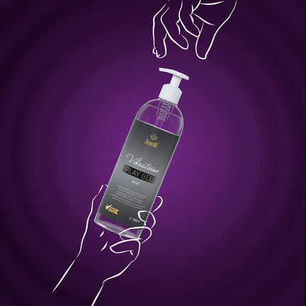Vibratissimo Play anālais gels 1000 ml | Papildu lubrikants | Ūdens bāzes lubrikanti | Lubrikants gels, kas piemērots silikona rotaļlietām un lateksa prezervatīviem | Ūdens bāzes lubrikants