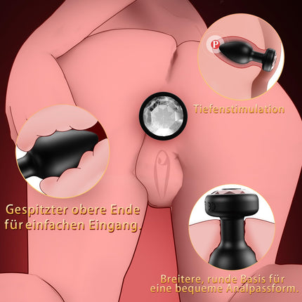 Tagnaff Analplugs 3-Set, Analplug# für Frauen Männer mit Vibration 10 Modi, Silikon Anal Plugs Butt Plug für den Mann Analvibratoren für Frau Buttplug Anfänger/Profis Anal Toys Sexspielzeug Butplug