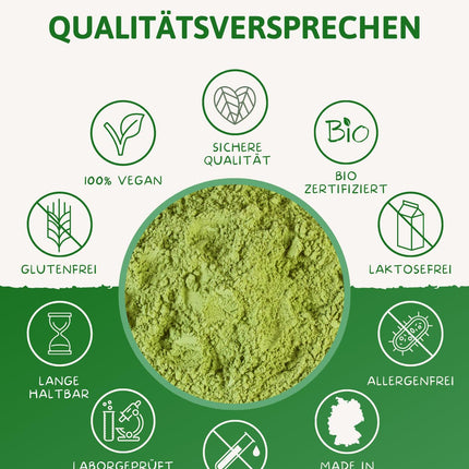 Bioloģisks miežu zāles pulveris 500g | smalki samalts miežu zāles pulveris| Sertificēta bioloģiskā kvalitāte | Lielisks papildinājums smūtijiem, sulām, zeltainajam pienam, mēness pienam un citiem produktiem. | Silta daba