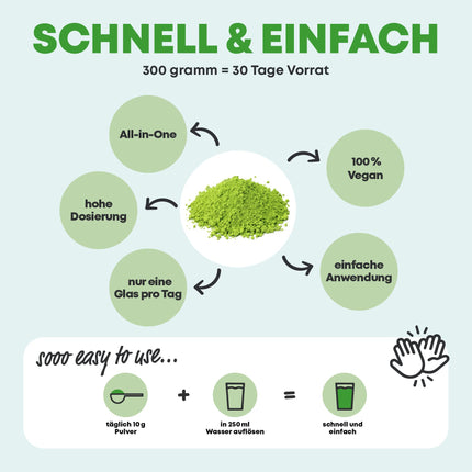 Daily Greens superēdiena pulveris (300 grami) alternatīva Athletic Greens | Vitamīni, minerālvielas, vegānu olbaltumvielas un šķiedrvielas | Smūtijs