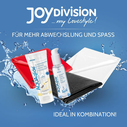 JOYDIVISION SexMAX WetGAMES palags, melns | Palags 180 x 220 cm | PVC palags partneru spēlēm un masāžām | Aizsardzība pret mitrumu gultai | Mazgājams līdz 30°C temperatūrā | Ūdensizturīgs | Palags