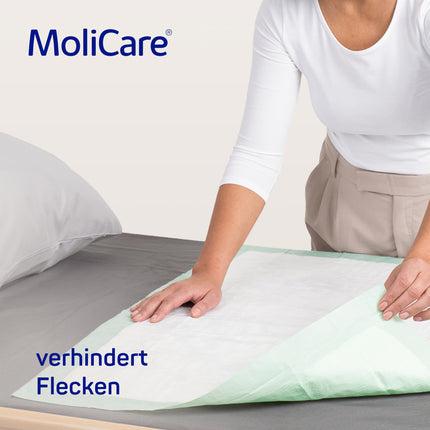 MoliCare Premium gultas paklājiņš 5 pilieni: gultas aizsargpaklājiņš ar absorbējošu serdi, kas izgatavota no celulozes pārslām, 60x90 cm, 25 gabali