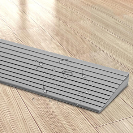 CEWROM durvju sliekšņa rampas, 100x5,5x1,6 cm ratiņkrēslu rampa, PVC sliekšņa rampa, gumijas rampa piekļuvei, pārejas josla, neslīdoša virsma, apmales rampa rollatoriem, ratiņkrēsliem, skrejriteņiem, bērnu ratiņiem