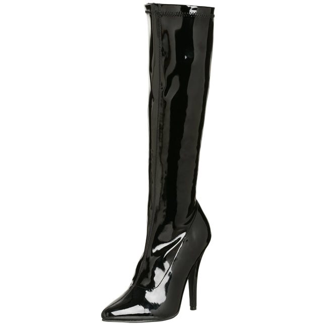Pleaser sieviešu SEDUCE-2000 īsie zābaki, melni (Noir brillant)