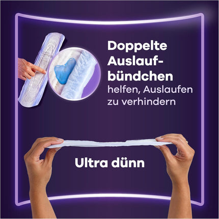 Always Discreet urīna nesaturēšanas ieliktņi, Ultimate Night mēneša iepakojums urīnpūšļa vājuma gadījumā, 96 ieliktņi (izdevīgais iepakojums 8 iepakojumi x 12)