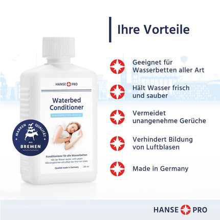 Hanse Pro ūdensgultu aromātu un kopšanas komplekts, 2 x kondicionieri (katrs 250 ml) un 1 x STRICKER ūdensgultu aromāts Adora Lavender (500 ml) | Kondicionieris | Ūdensgulta | Aprūpe | Aizsardzība | Tīrīšana