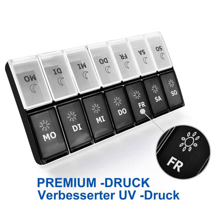 Tablešu kastīte 7 dienām no rīta vakarā liela, tablešu kastīte 14 dienām vakarā XL liels dozators medikamentiem liela tablešu kastīte medikamentu kastīte 7 dienām vitamīniem, uztura bagātinātājiem un medikamentiem