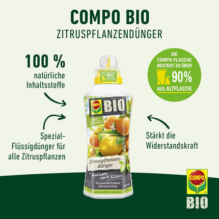 COMPO mēslojums citrusaugiem, organiskais citrusaugļu mēslojums, COMPO ORGANISKS citrusaugļu mēslojums, 500 ml
