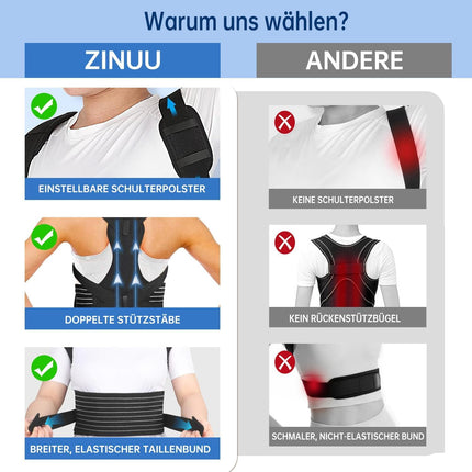 Muguras taisnotājs, muguras atbalsta josta stājas korekcijai sievietēm un vīriešiem, stājas korekcijas josta, muguras stājas korektors, regulējama stājas trenažiera muguras josta plecu un kakla atbalstam (36'-47')