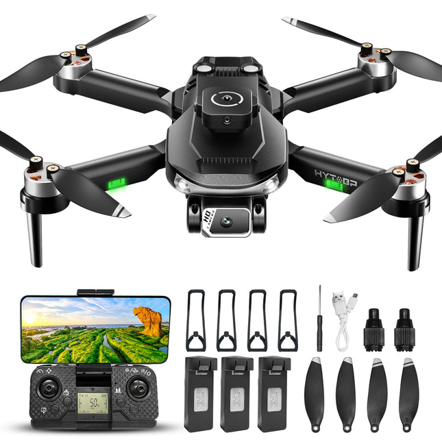 HYTOBP S165 MAX drons ar 2 kamerām 1080P pieaugušajiem, mini droni ar kameru bērniem/iesācējiem, drons ar 40 minūšu lidojuma laiku (3 baterijas), 5G WiFi FPV pārraide, pacelšanās/nosēšanās, nospiežot pogu