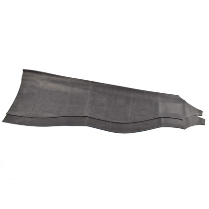 Rubberfashion lateksa zeķes ar garu, atvērtu purngalu - zeķes virs ceļiem - zeķes sievietēm un vīriešiem, melnas 0,4 mm XL/apavu izmērs: 45-47