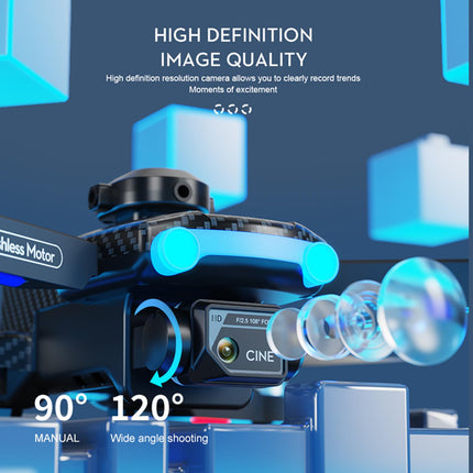Drons ar 8K kameru XT204 divkāršu 2.4G bezkontaktu žestu fotografēšanu, 6 asu žiroskopu, optisko plūsmas pozicionēšanu, 360° šķēršļu noteikšanu, salokāmu dāvanu pieaugušajiem un bērniem, 3 baterijas