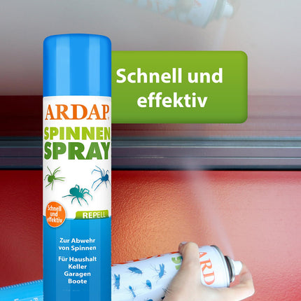 ARDAP Repell Spray Spray 400ml - Zirnekļu atbaidīšanas līdzeklis - Pretzirnekļu aerosols - Zirnekļu atbaidīšanas līdzeklis - Aerosols pret zirnekļiem - Līdzeklis pret zirnekļiem - Pretzirnekļu aerosols āra lietošanai - Iedarbojas ātri un efektīvi (PT19)