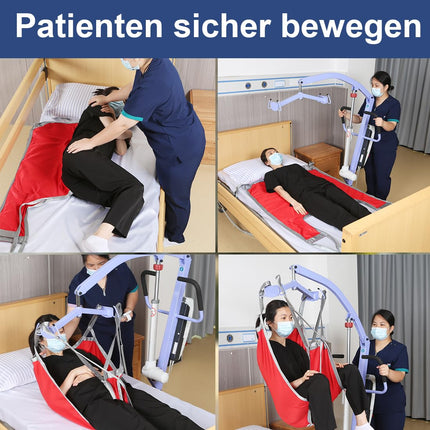 EZ Assistive pacientu pacelšanas siksna, dalīta kāju tualetes siksna, U-veida pārvietošanas siksna, celtspēja 500 mārciņas (liela)