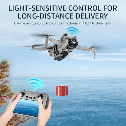 LICHIFIT Drone Airdrop sistēma ar 1/4 skrūvju adapteri DJI Mini 4 Pro gaismjutīgajam metējam, transportēšanai, piegādei, kravas atbrīvošanas un nomešanas ierīcei
