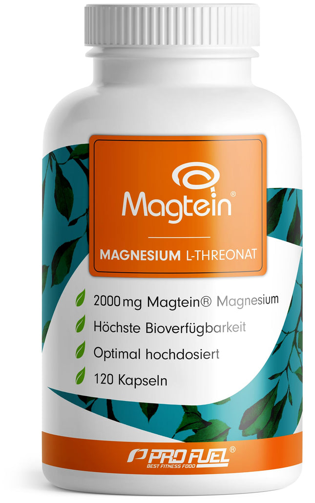 Magnija treonāta kapsulas 120x - optimāla deva ar 2000 mg Magtein® magnija L-treonāta dienā - ideāli piemērots smadzeņu apgādei ar magniju - laboratoriski pārbaudīts ar sertifikātu - 30 dienu piegāde
