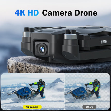 K610 GPS drons ar 4K kameru pieaugušajiem S0NY IMX SENS kamera ar SD karti, AI drons ar automātisku atgriešanos mājās, svars zem 249 g, RC kvadrokopteru GPS droni iesācējiem 5G FPV pārraides drons Sekojiet man