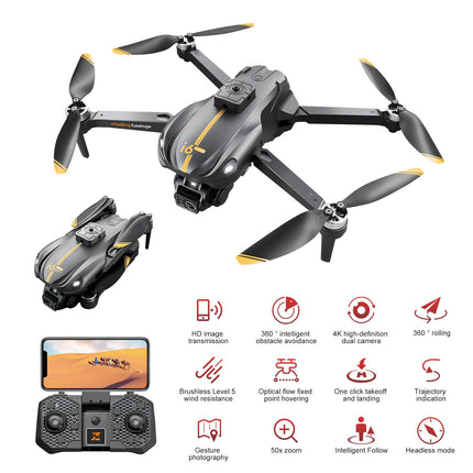 Drons ar kameru pieaugušajiem, 1080P HD FPV kamera, drons iesācējiem ar augstuma noturēšanu, vienas pogas nosēšanos, 4 virzienu šķēršļu apiešanu, ātruma regulēšanu, bezgalvas režīmu, 3D pagriezienus