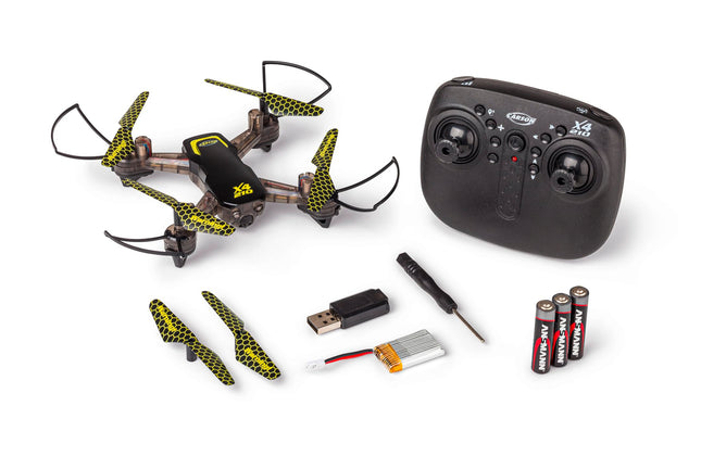 Carson 500507178 X4 kvadrokopters 210-LED 100% RTF - 100% gatavs lidošanai, tālvadības pults, RC kvadrokopters, ieskaitot baterijas un tālvadības pulti, RC drons