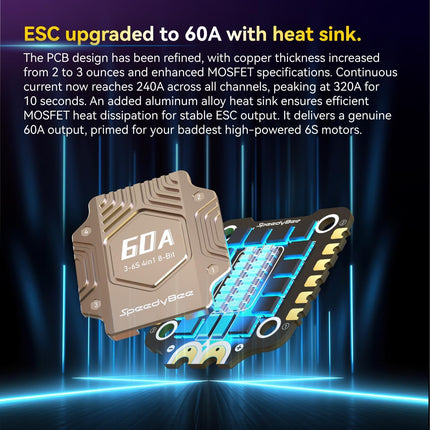 BLS 60A 30x30 4in1 ESC plate: 3-6S balsti F405 V3 V4 FPV drona lidojuma kontroliera FC steks