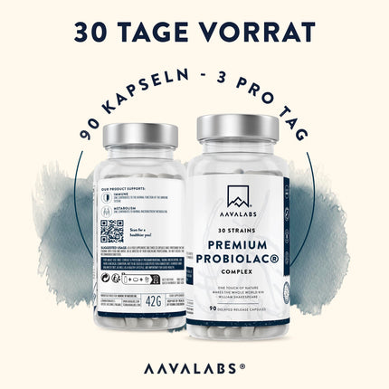 Premium Cultures Complex Intestinal Flora 120 miljardi CFU, 30 zarnu baktēriju probiotiku celmi: Lactobacillus Gasseri, Lactobacillus Reuteri, Lactobacillus Rhamnosus + cinks - 90 tabletes