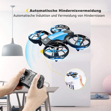 4DRC V8 mini drons bērniem, RC kvadrokoptera mini drons ar 3 baterijām, 27 min. Ilgs lidojuma laiks, rokas sensors, automātiska augstuma saglabāšana, 360° rotācija, bezgalvas režīms, vienas pogas iedarbināšana iesācējiem, zils
