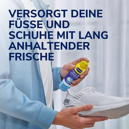 Scholl Fresh Step apavu aerosols pret nepatīkamām smakām, maigs pēdu dezodorants ar ilgstošu iedarbību pret nepatīkamām smakām, svaigiem apaviem, (1 x 150 ml)