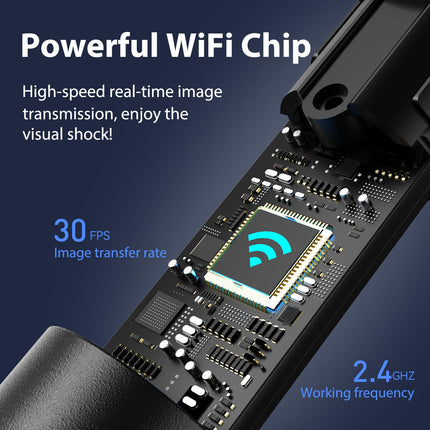 Ausu sēra noņemšanas līdzeklis Otoskops Hopefox 1080P WiFi ausu tīrītājs, 360° platleņķa otoskopa kamera pieaugušajiem, bērniem un mājdzīvniekiem ar putekļu aizsargu
